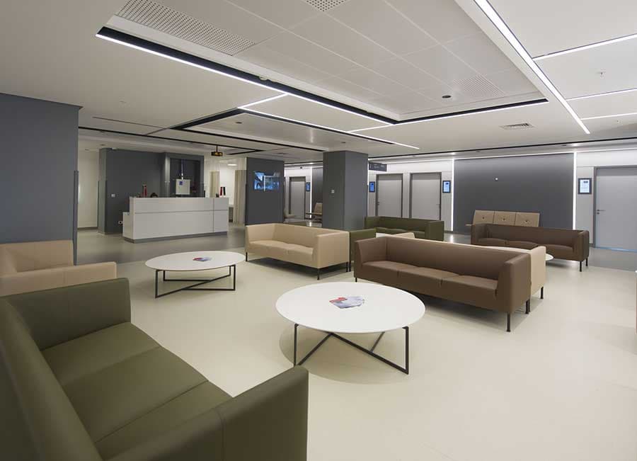 Inpatient floor reception and waiting area